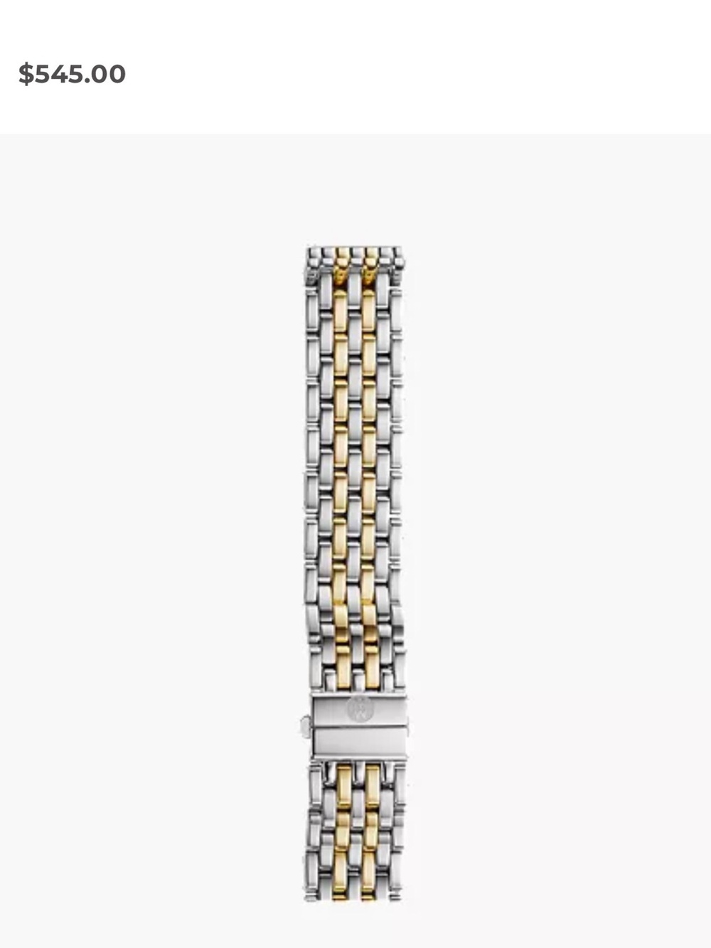 Michele Two-Tone Metal Bracelet — Silver and Rose Gold Accents